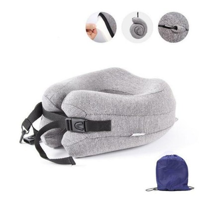 U-Shape Travel Neck Pillow Memory Foam Cushion Storage Bag