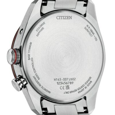 Pre-owned Citizen Attesa Cb0287-68l Act Line Eco-drive Titanium Solar Radio Watch Men