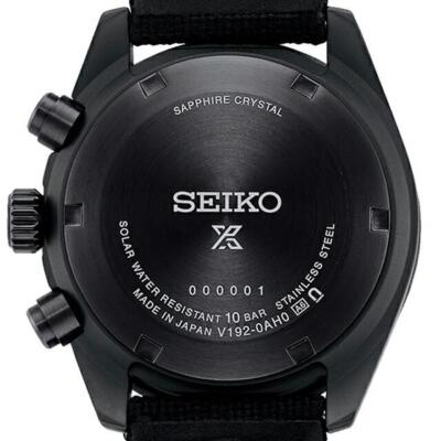 Pre-owned Seiko Prospex Sbdl105 Speedtimer The Black Series Solar Chrono Watch Men Limited