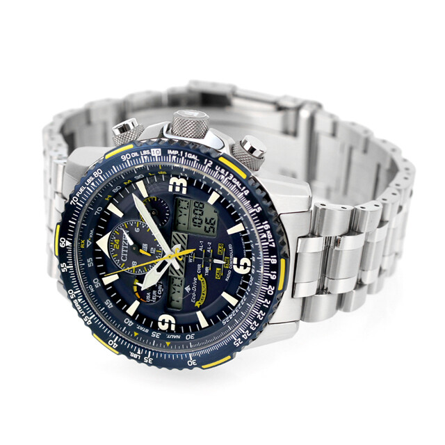 Pre-owned Citizen Promaster Sky Jy8078-52l Blue Angels Eco-drive Radio Solar Watch 45.4mm In Silver