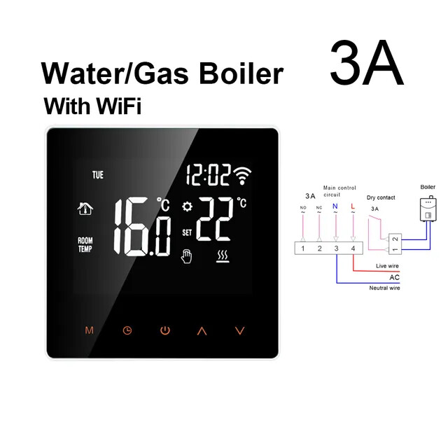 Tuya Wifi Smart Thermostat Electric Floor Heating Water /Gas Boiler Temperature