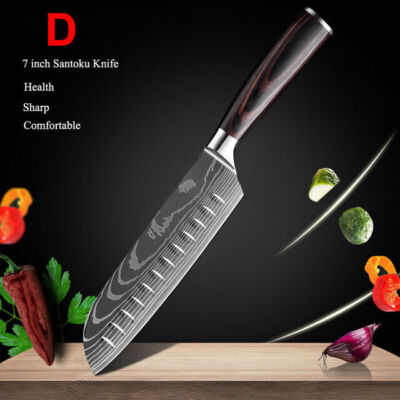 Professional Knives Japanese Damascus Style Stainless Steel Chef Kitchen Knife