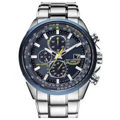 Men Luxury Japanese Brand Eco Drive Quartz Business Chronograph Watch Waterproof
