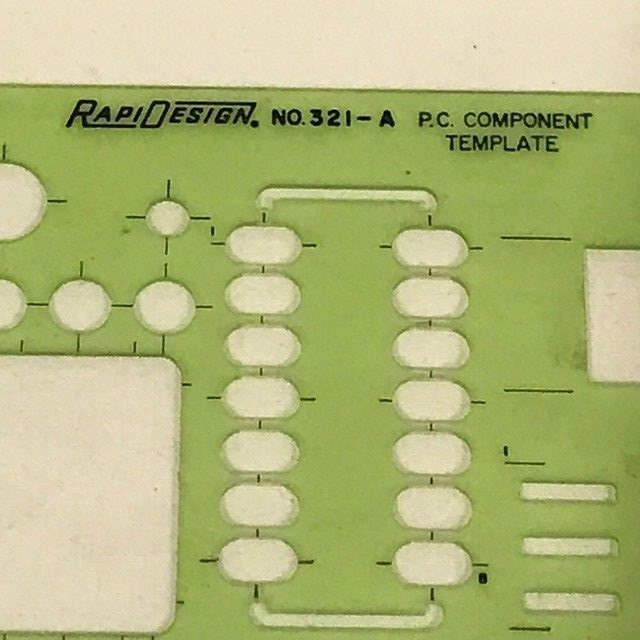 RapiDesign No. 321-A - PC Component Template - Drafting Art Design - Pre-Owned