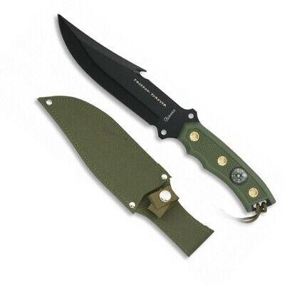 Coltello Da Caccia Lama fissa Outdoor Militare Survival Verde