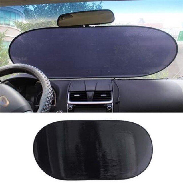 Tendina Tenda Parasole Elettrostatica Adesiva Per Parabrezza Auto 50x100cm sus