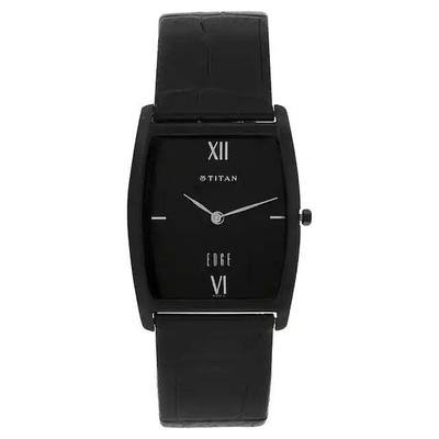 Pre-owned Titan Edge Analog Black Dial Men's Watch-nn1044nl01/np1044nl01