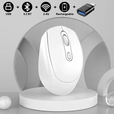 Wireless Silent Mouse Bluetooth-compatible 2.4G Dual Mode Rechargeable
