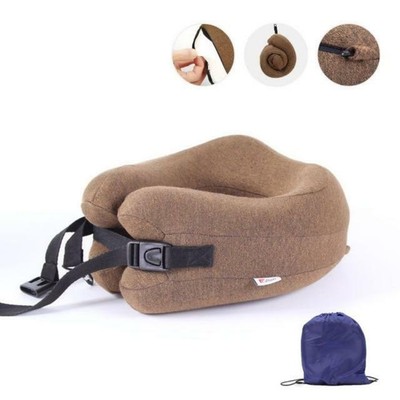 U-Shape Travel Neck Pillow Memory Foam Cushion Storage Bag