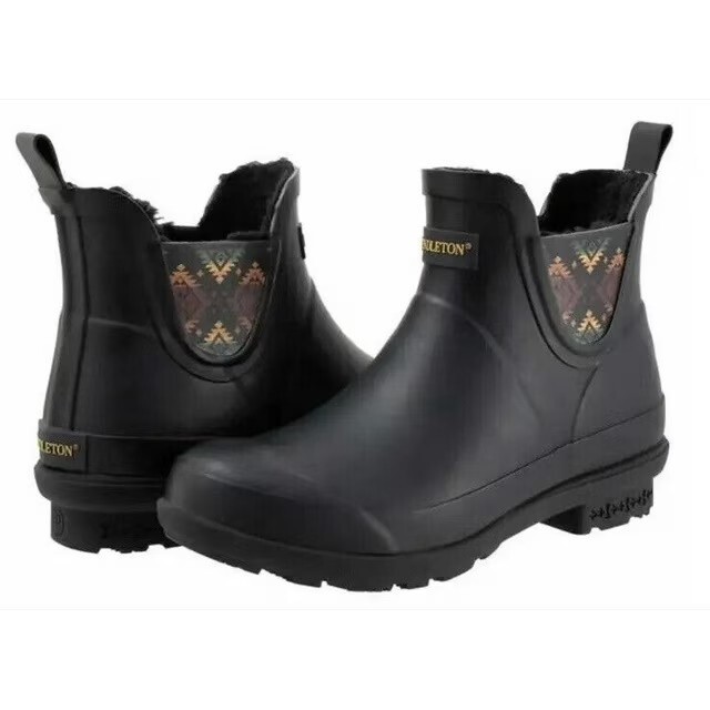 Pendleton Sierra Sunset Chelsea Women's Rain Boots Ankle Black Size 7 NWT