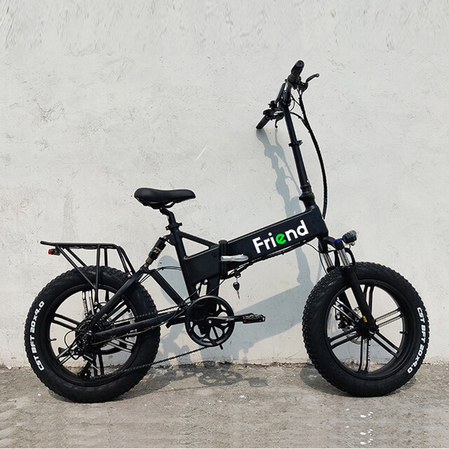 48V 750W 10.5Ah Electric Folding Bicycle 20" Fat Tire Bafang Rear Hub Motor Bike