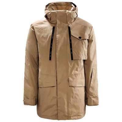 Pre-owned Jack Wolfskin Technical Field Hooded Jacket Zip Up Mens Coat 1113111 5062 In Beige