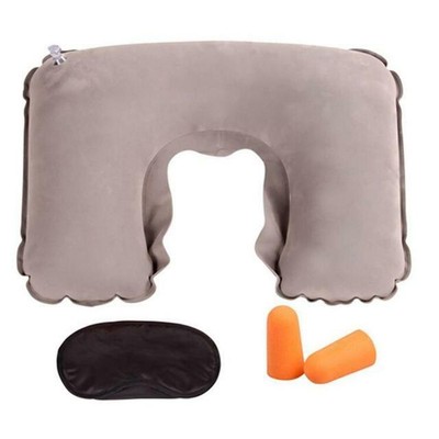 Portable Traveling Pillow Inflatable U Shape Blow Cushion Pillow for Flight