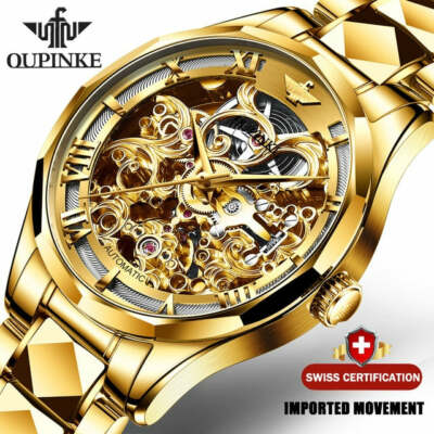 Mens gold swiss best sale watches