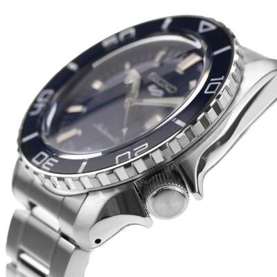 Pre-owned Seiko 5 Sports Sbsa259 Men Watch Japan Blue Dial Automatic Mechanical Diver
