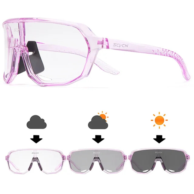 Photochromi Cycling Sunglasses Outdoor Road Mountain Bike Glasses Windproof