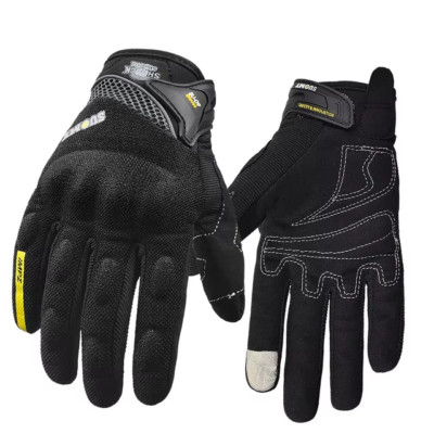 Guanti da Moto Touchscreen Traspiranti con Protezione Rigida per Dita e Nocche