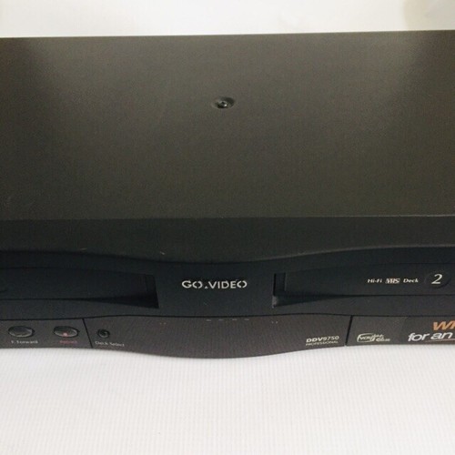 GO Video Dual Deck System - DDV9750 Professional VCR Video Cassette Recorder