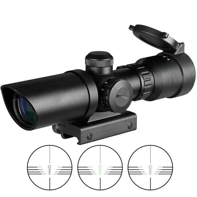 1.5-5x32 Crossbow Scope 300+ FPS Illuminated Reticle Red Dot