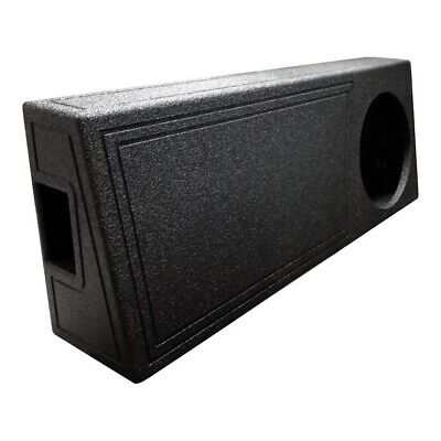 QBomb 12 Inch Ported Vented Shallow Slim Truck Subwoofer Box | Textured Black