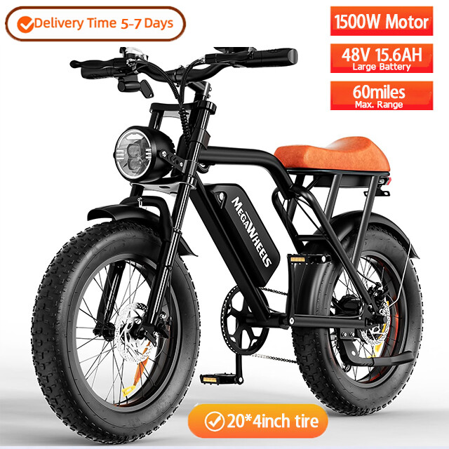 Electric Bike for Adult 1500W 60Mile 33MPH 20'' Fat Tire