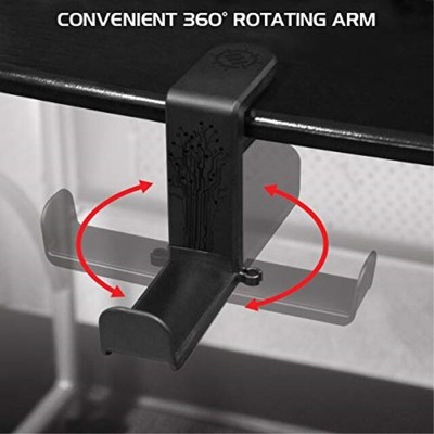 ENHANCE PC Gaming Headphone Holder Headset Hanger Mount - Headphones Stand with