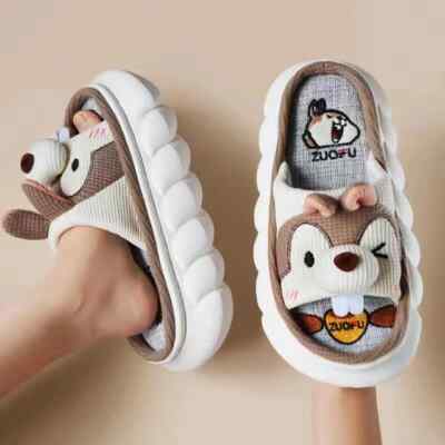 Slippers Cute Cartoon Lovely Animals Bedroom Cotton Home Shoes Indoor Squirrel