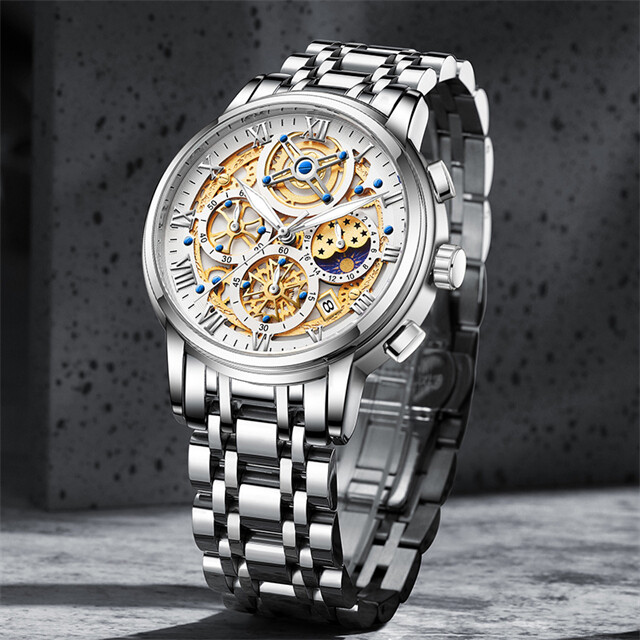 Classic Men Watch Stainless Steel Quartz Luminous Wristwatch Business Waterproof | eBay