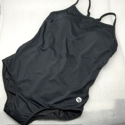 BALEAF Women's Racerback Sz 38 Athletic One Piece Modest Bathing Suit Black