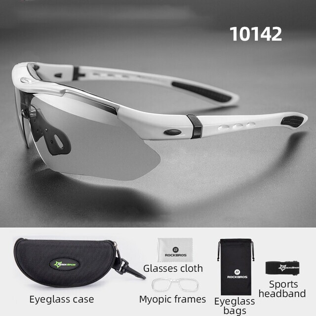 ROCKBROS Cycling Photochromic Sports Sunglasses MTB Road Bike Glasses outdoor