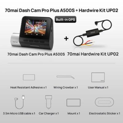 70mai Dash Cam Pro Plus A500s 1944p Adas Gps Camera 70mai Front Cam A500s 140fov