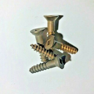 Flat Head Square Drive Wood Screws Silicon Bronze #14 x 1 1/2'' 5PC NEW