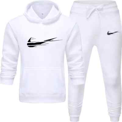 2024 Mens New Tracksuit Hoodies+Black Sweatpants Male Casual Sports Jogging Set