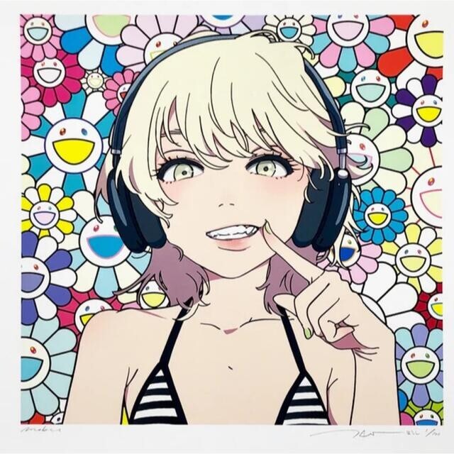 Takashi Murakami × mebae  smile_02 Takashi Murakami, mebae, Kaikai Kiki | smile_02 Blue Hair