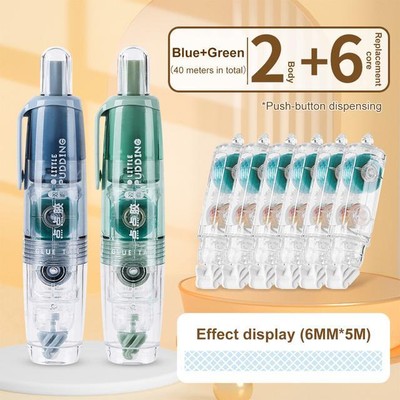 12Pcs Transparent Dot Dispensing Double-sided Tape Replaceable Refills Handbook