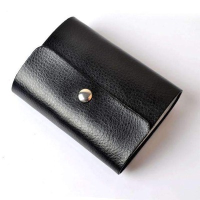 Genuine Leather Card Holder Men's Business Cards Holder Women ID Holders For Car