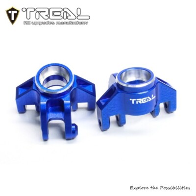 Losi MINI LMT Treal Machined Aluminum Steering Knuckles - BLUE