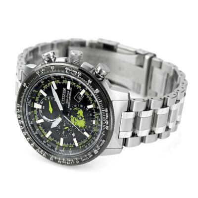 Pre-owned Citizen Promaster Sky By3006-53e Men Watch Eco-drive Direct Flight Atomic Radio