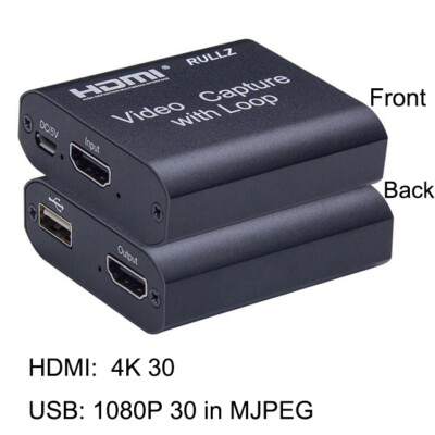 4K 60hz Loop HDMI to USB 3.0 2.0 Video Capture Card TV Record Box Live Streaming