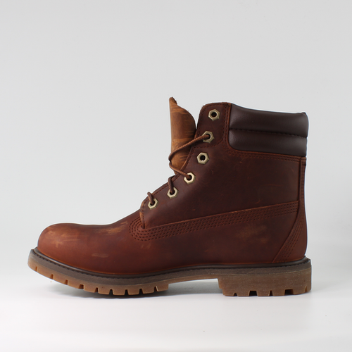 TIMBERLAND TIMBERLAND WATERVILLE BROWN NUBUCK LEATHER WOMENS LACE UP BOOTS 8305R