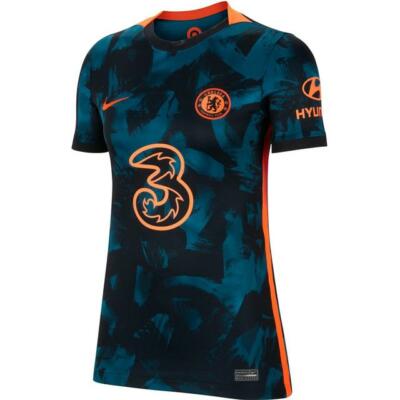  NWT Nike Chelsea FC 2021/22 Womens Stadium Third Soccer Jersey S Blustery $90