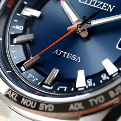 Pre-owned Citizen Attesa Cb0287-68l Act Line Eco-drive Titanium Solar Radio Watch Men