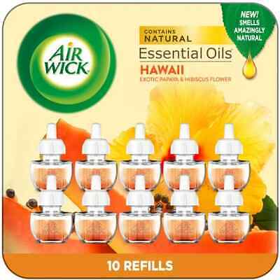 Air Wick Plug in Scented Oil Refill, 10ct, Hawaii, Air Freshener, Essential Oils