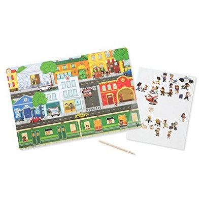 Melissa & Doug Rub-On Transfer Scenes Around The Farm and Town Sticker (2 Pack)