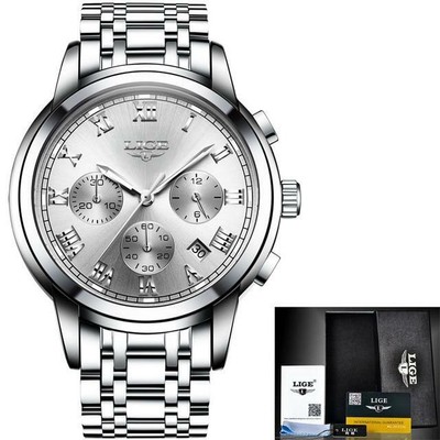 Men Sports Watches Waterproof Full Steel Quartz Watch