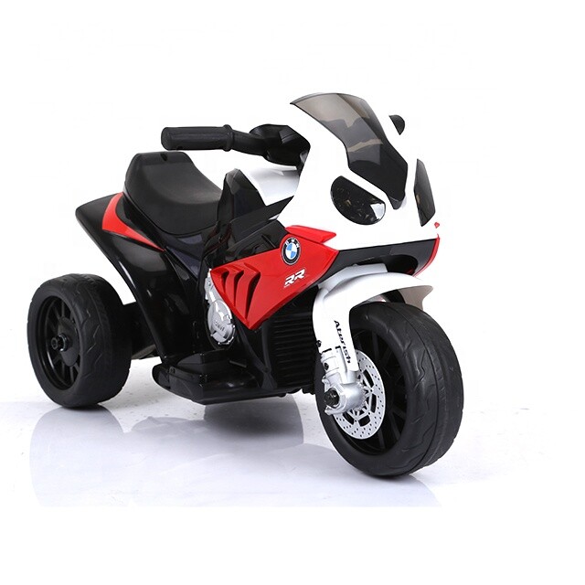 Kinder Elektro Motorrad BMW Dreirad Kinderfahrzeug Elektromotorrad 1x25W Rot