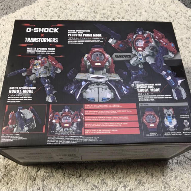 Pre-owned Casio Takara Tomy Shock X Transformers Dw-6900tf-set Master Optimus Prime 35th