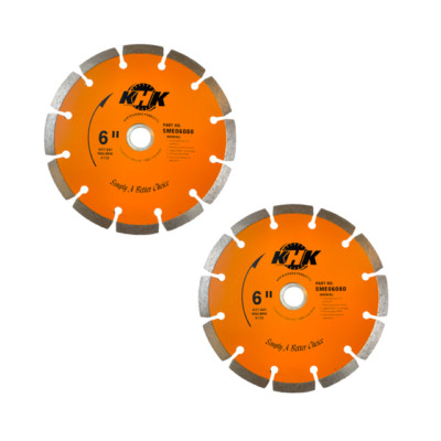 2 Pack 6'' Diamond Saw Blade Cutting Concrete Bricks Stones Premium Segmented