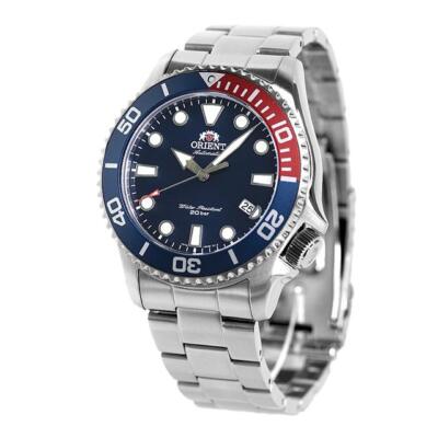 Pre-owned Orient Sports Rn-ac0k03l Pepsi Color Mechanical Automatic Diver 200m Watch Men