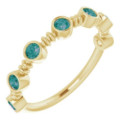JADiamonds 14K Gold Alexandrite Bezel-Set Ring
